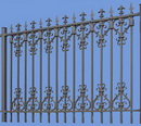 cast aluminum garden fence railing
